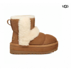 Botas UGG Classic Chillapeak marrón claro blanco mujer