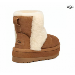 Botas UGG Classic Chillapeak marrón claro blanco mujer