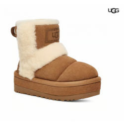 Botas UGG Classic Chillapeak marrón claro blanco mujer