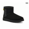 Botas UGG Classic Mini Side Logo negro puro mujer