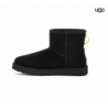 Botas UGG Classic Mini Side Logo negro puro mujer