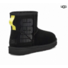 Botas UGG Classic Mini Side Logo negro puro mujer