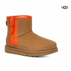 Botas UGG Classic Mini Zipper marrón naranja mujer