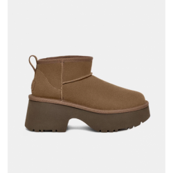 UGG Botas de mujer Classic Ultra Mini New Heights Castañas