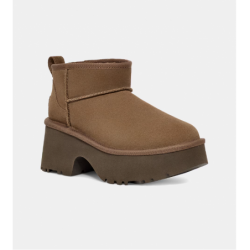 UGG Botas de mujer Classic Ultra Mini New Heights Castañas