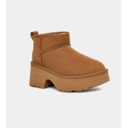 UGG Botas de mujer Classic Ultra Mini New Heights marrón