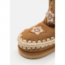 Mou KID CROCHET STARS Botines cognac