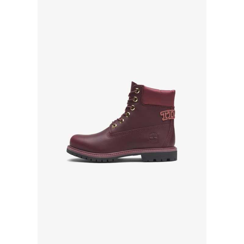 Timberland WATERPROOF Botines con cordones dark red full grain