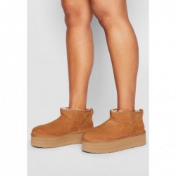 UGG CLASSIC ULTRA MINI PLATFORM Botines con plataforma chestnut