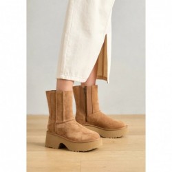 UGG CLASSIC TWIN SEAM NEW HEIGHTS Botines con plataforma chestnut