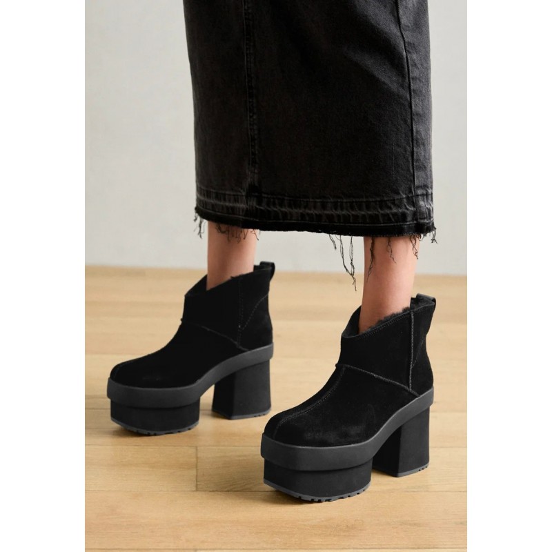 UGG NEW HEIGHTS PLATFORM MINI Botines de tacón black