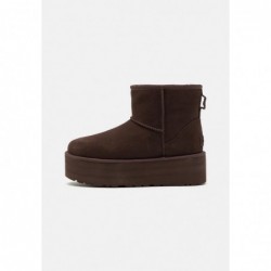 UGG CLASSIC MINI PLATFORM Botines con plataforma burnt cedar